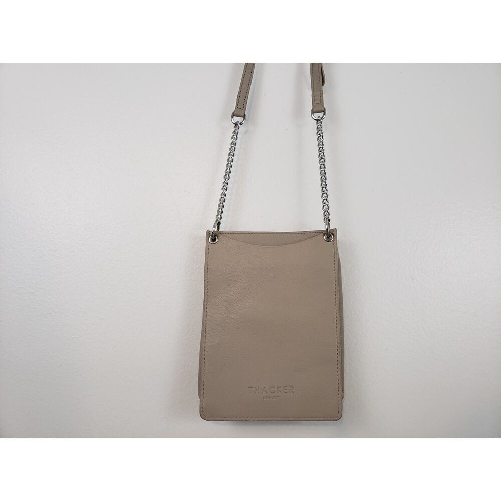 (85) Thacker New York Womens Bag Purse Crossbody Leather Tan Phone